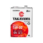 Моторное масло TAKAYAMA  Adaptec 5W30  SN  GF-5, 4л